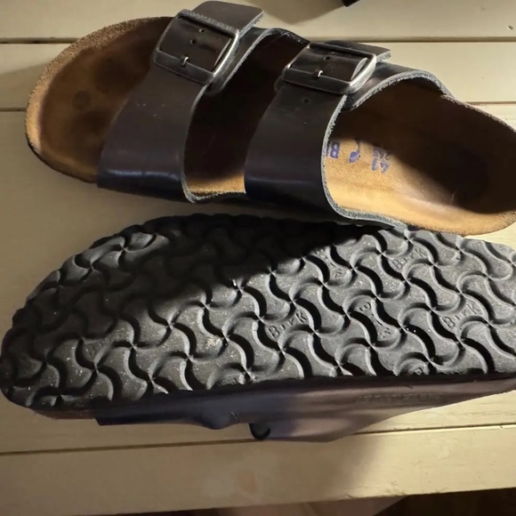 Birkenstock Arizona Sandals - Oiled Leather - Black - Size 9/9.5 - Picture 6 of 7